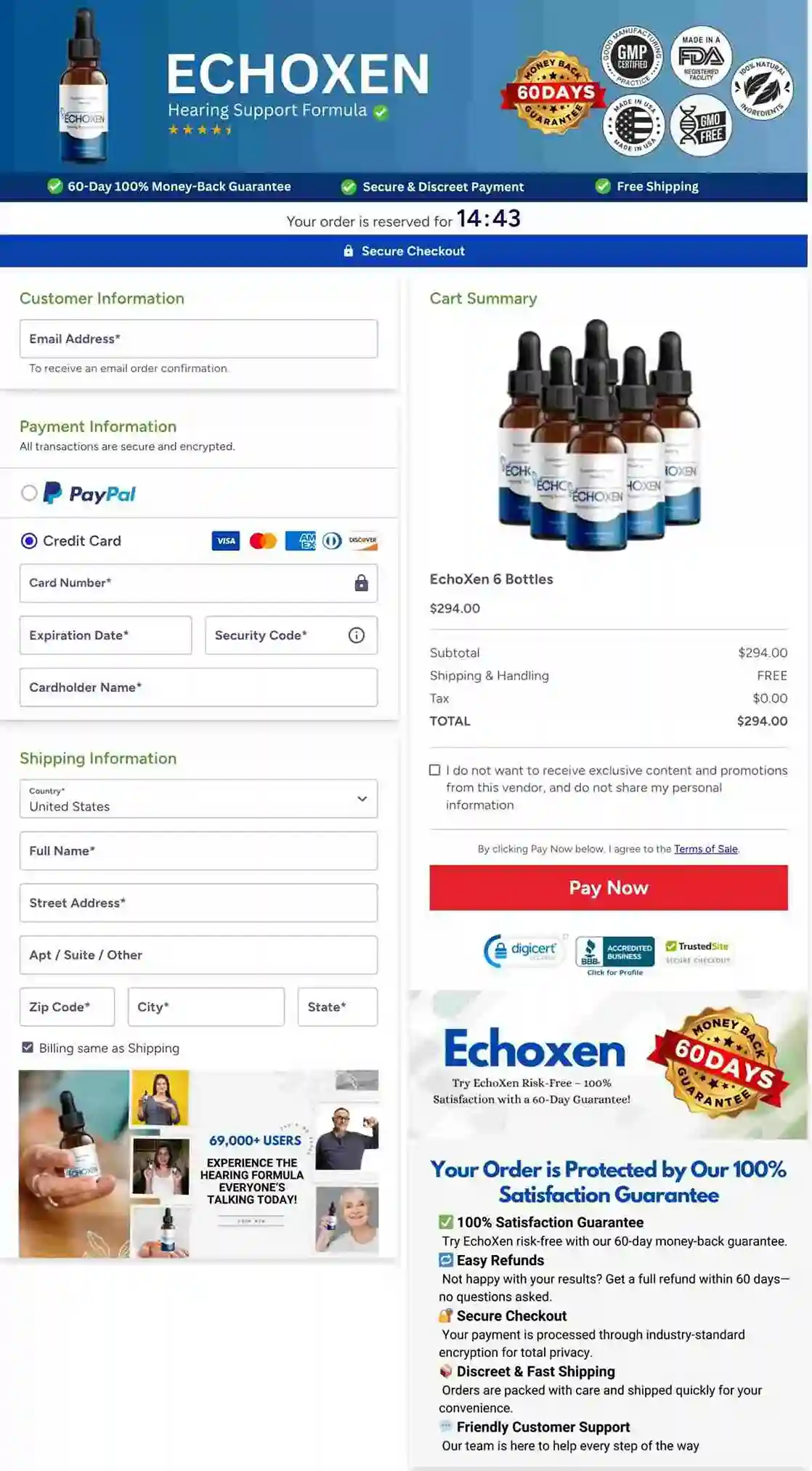Echoxen Secure Checkout — Order Official USA 2026